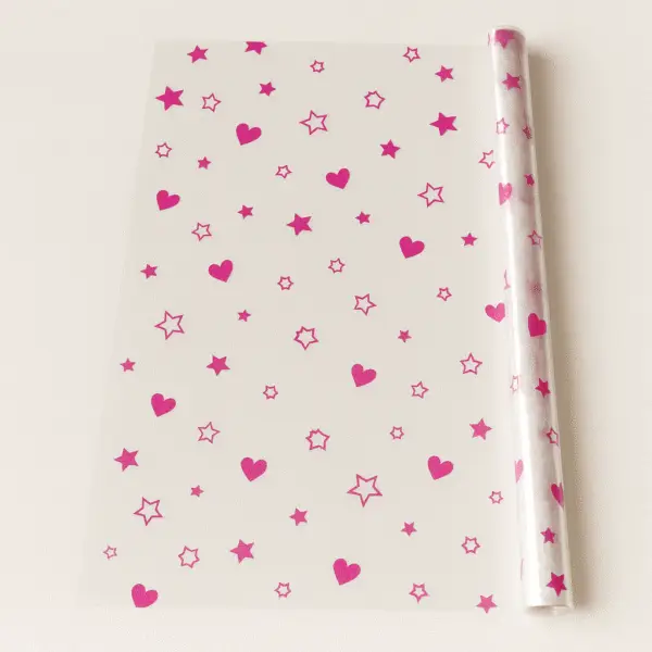 Pink Star Cellophane