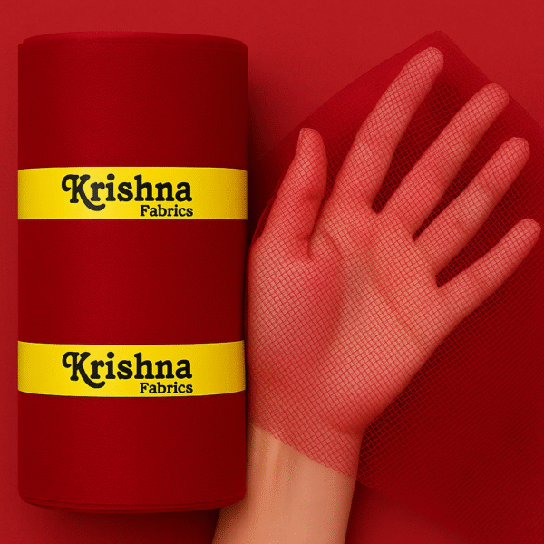 Maroon Net Kapra Plain Red Net