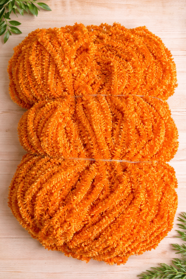 Golden Orange Fur Wool