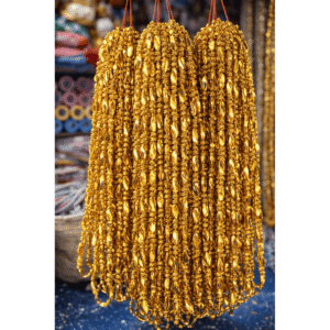 Golden Oval Bead String