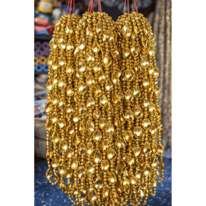 Golden Teardrop Bead String