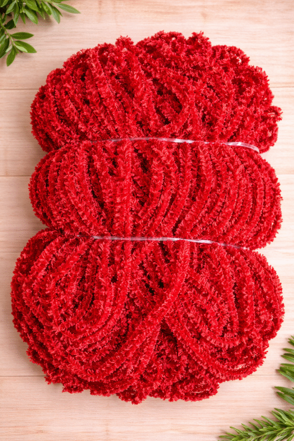 Cherry Red Fur Wool