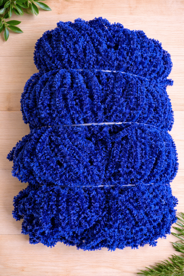 Royal Blue Fur Wool