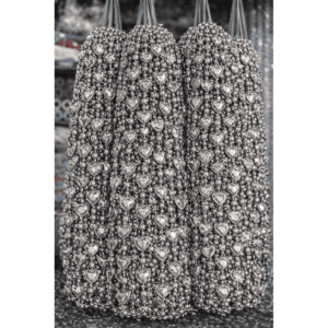 Silver Heart Bead String