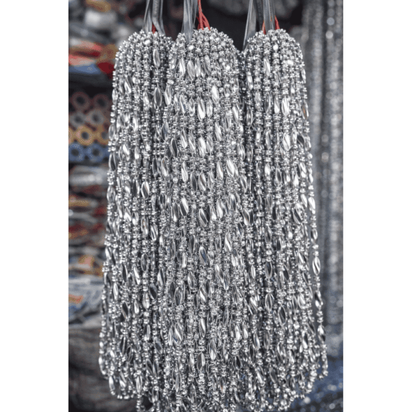 Silver Oval Bead String