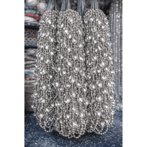 Silver Teardrop Bead String